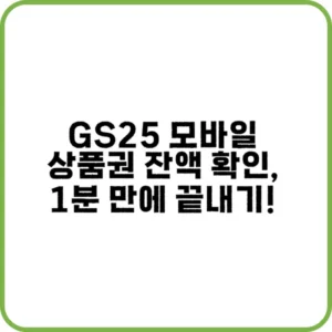 GS25 모바일 상품권 바코드로 잔액 확인