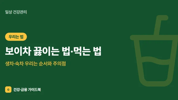 보이차 끓이는 법·먹는 법: 생차·숙차 우리는 순서와 주의점