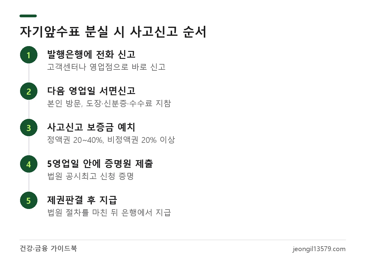 자기앞수표 분실 신고부터 공시최고, 제권판결까지 절차