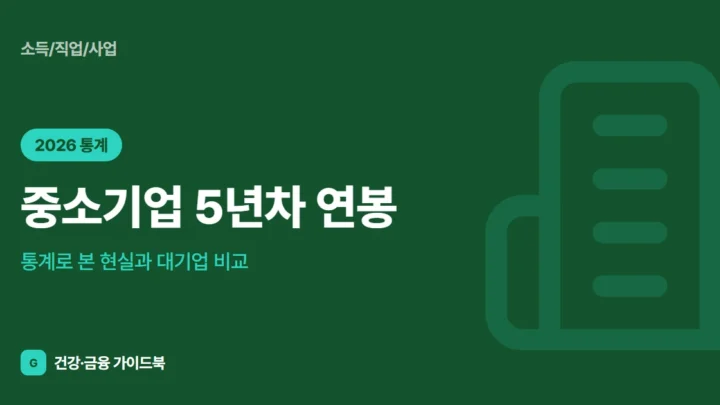 중소기업 5년차 연봉 (2026): 통계로 본 현실과 대기업 비교